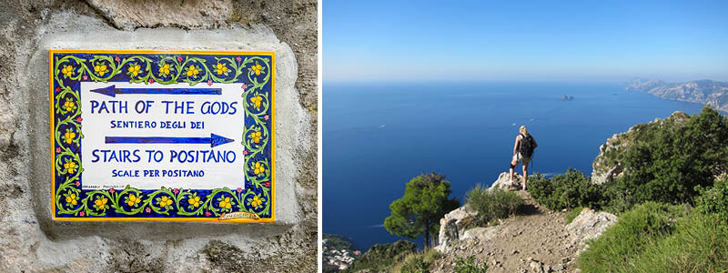 Strandnra byn Positano med btar och hus uppfr berget lngs Amalfikusten.